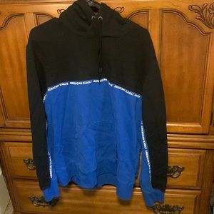 Large American Eagle black and blue hoodie